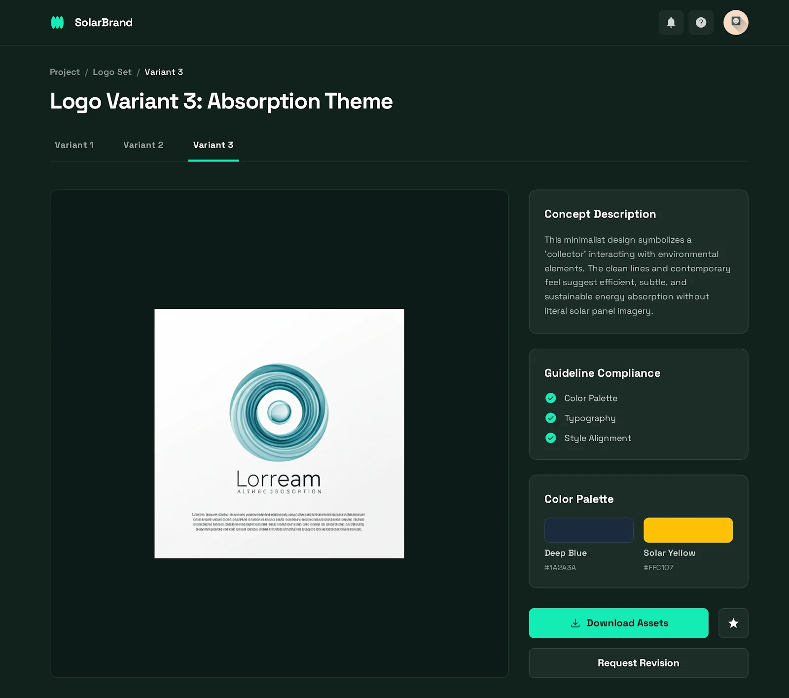 Absorption theme concept board