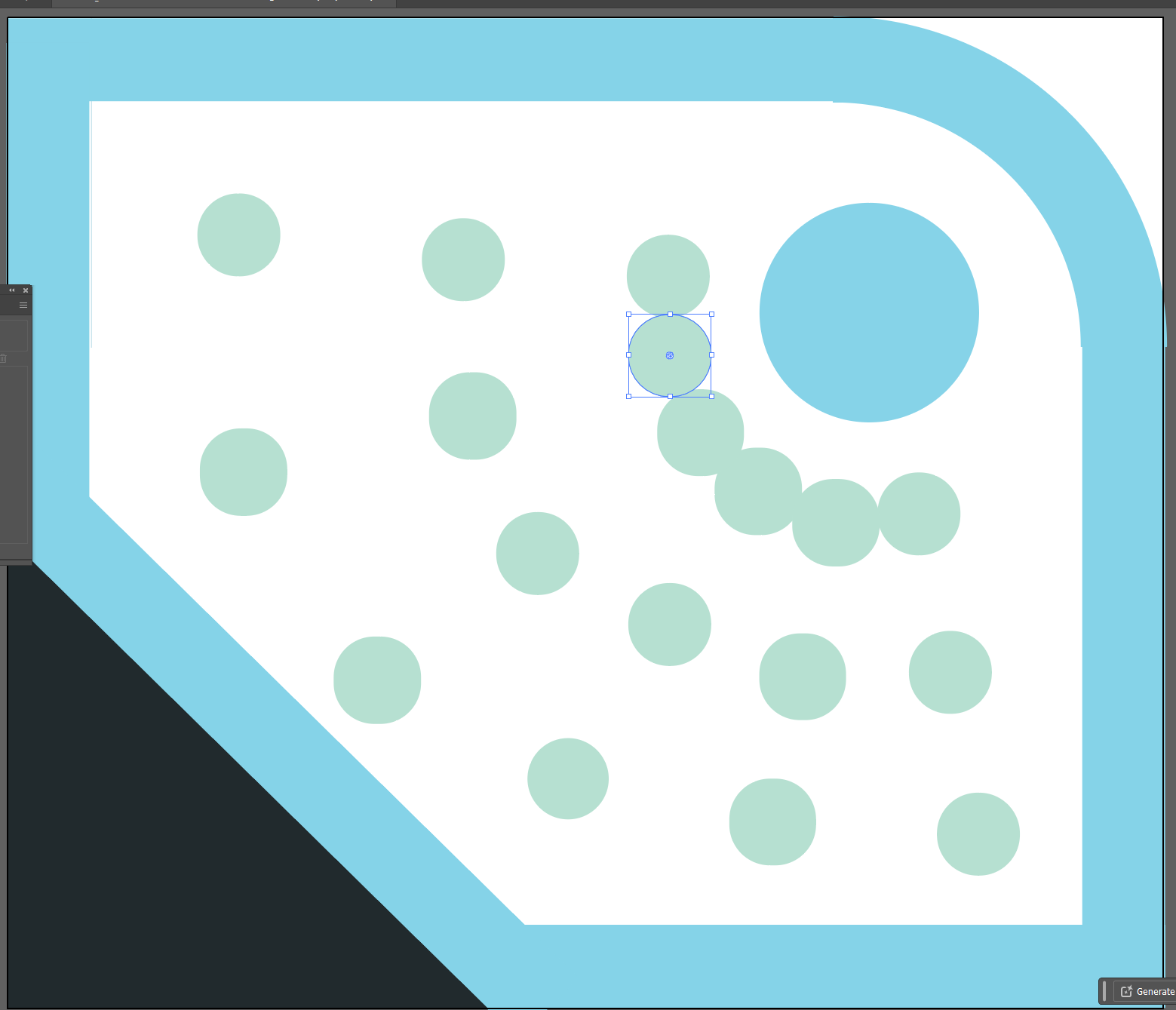 Abstract absorption reference with scattered dots
