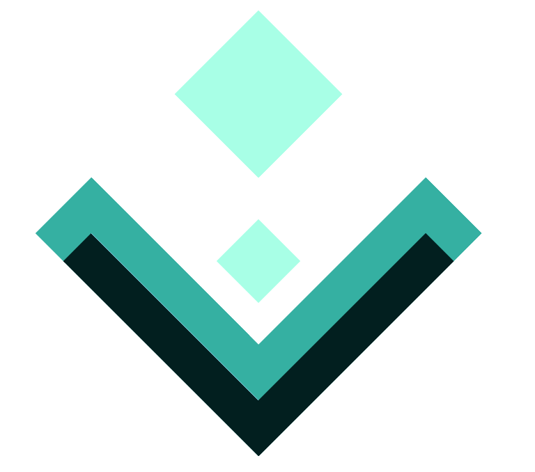 Mark in a teal and dark green scheme