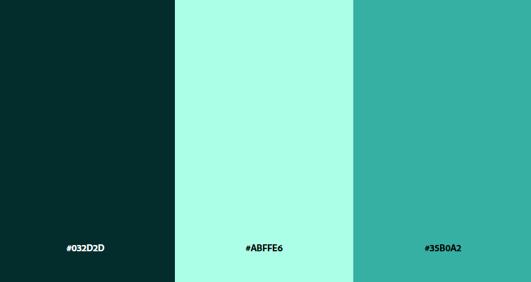 Three-color scheme with hex labels