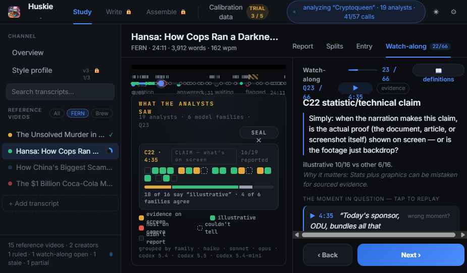 ScriptGen — the redesigned Watch-along